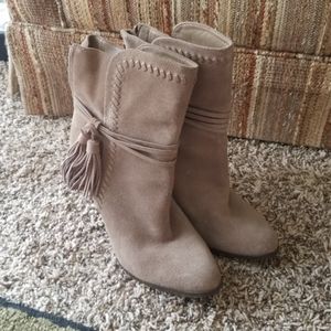Suede Taupe Booties